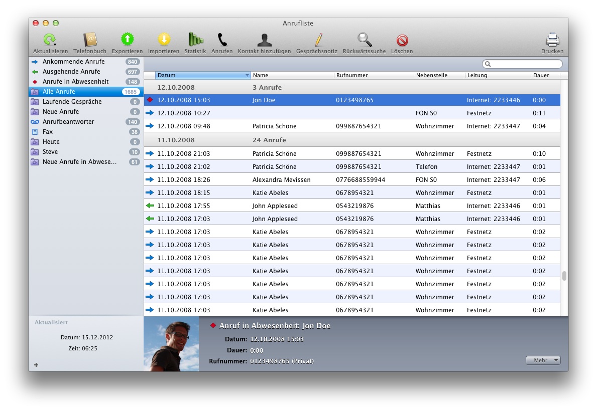 Dial!List app window
